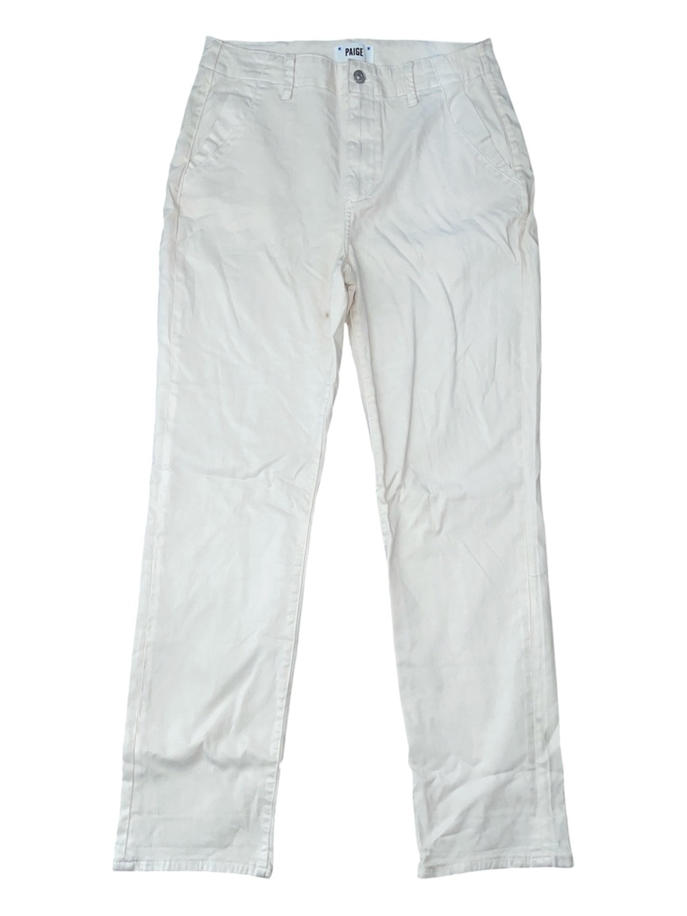 Paige white high waisted straight leg pants